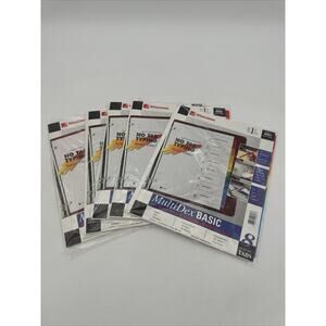 5 Wilson Jones View-Tab Transparent Dividers, 8-Tabs/Set, Multicolor, #90803